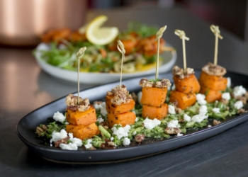 Food sweet potato skewers at South Haven Creations