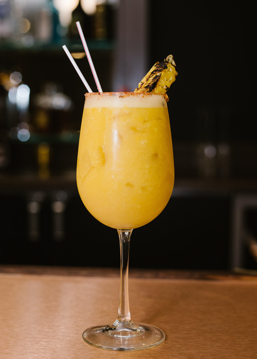 bar with pineapple cocktail