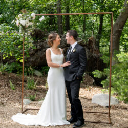 wooded ceremony site at south haven creations venue