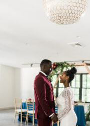 groom and bride at venue