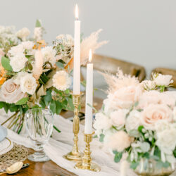 wedding venue tablescape blush