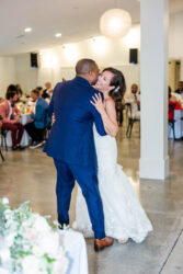 bride groom dancing at reception
