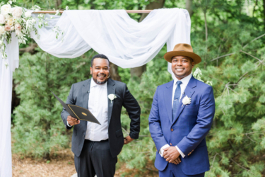 groom and officiant