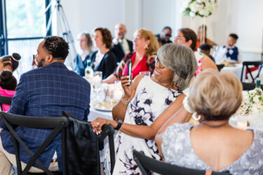 guests watching bridal party enterance